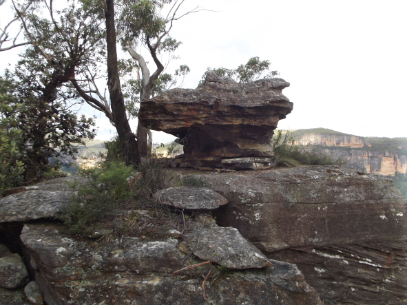 Rock formation at Asgard Lookout