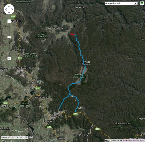 Route from Highway