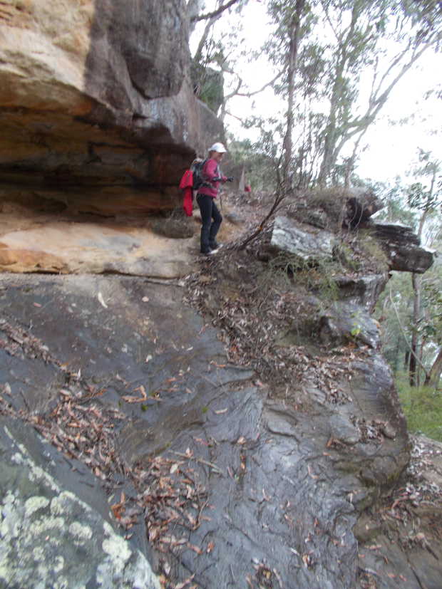 Scrambling across the rocks