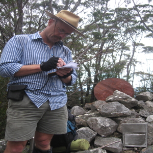 Signing the book at Mt Cloudmaker