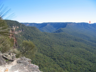 On Mount Solitary looking back from where we've come