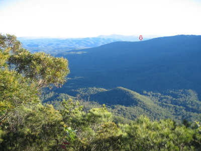 View from Wentworth Falls out from where we've come